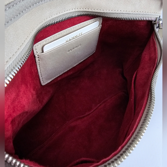 Hammitt VIP Medium Leather Purse Pewter/Brushed Silver - Picture 8 of 14